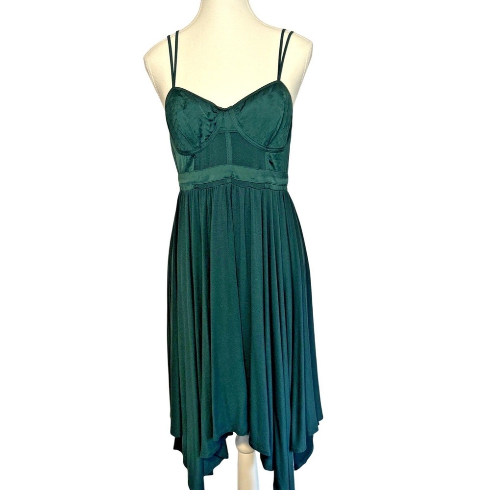 Victoria's Secret Bustier Fit and Flare Dress Corset 8 Green Coquette Fairy